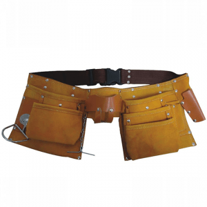 11 Pocket Professional Split Leather Carpenter Apron (JCBL-9001)