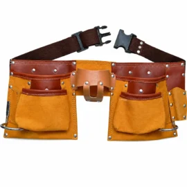 11 Pocket Professional Split Leather Carpenter Apron – Two Tone Leather