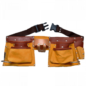 11 Pocket Professional Split Leather Carpenter Apron - (JCBL-9002)
