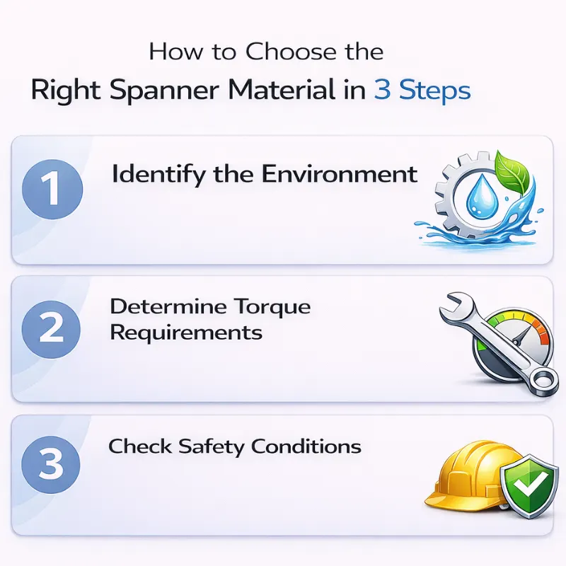 How to Choose the Right Spanner Material in 3 Steps