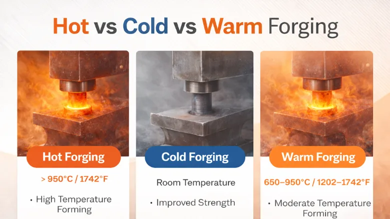 Hot vs Cold vs Warm Forging