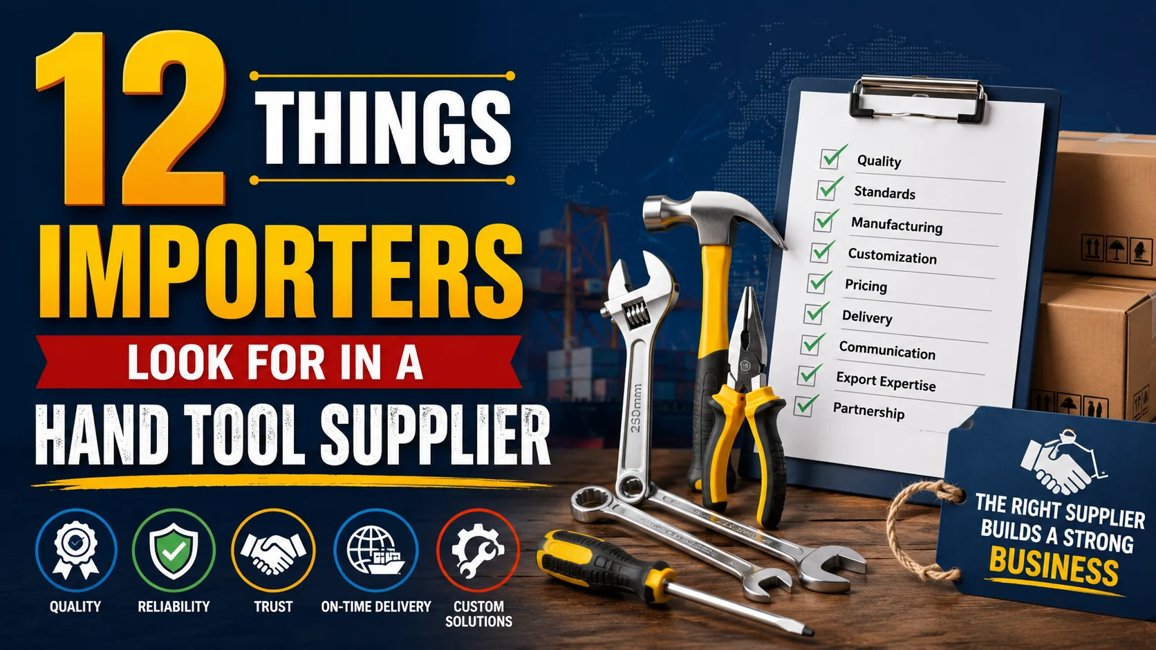 Importer evaluating hand tool supplier