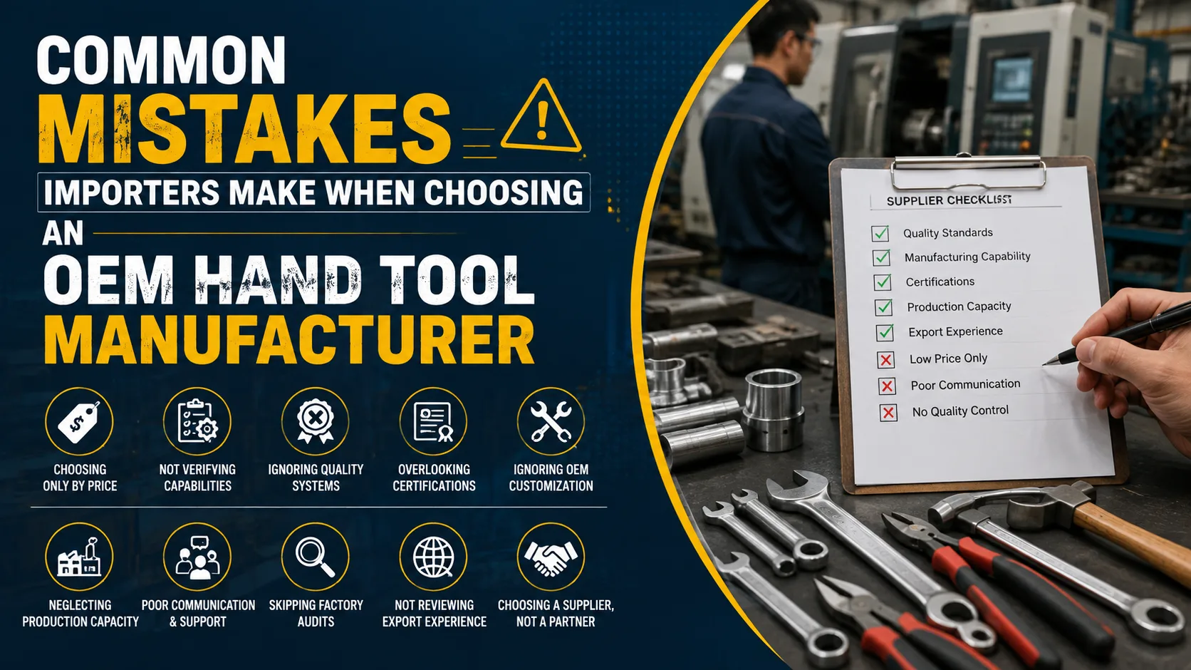 Common mistakes when choosing an OEM hand tool manufacturer