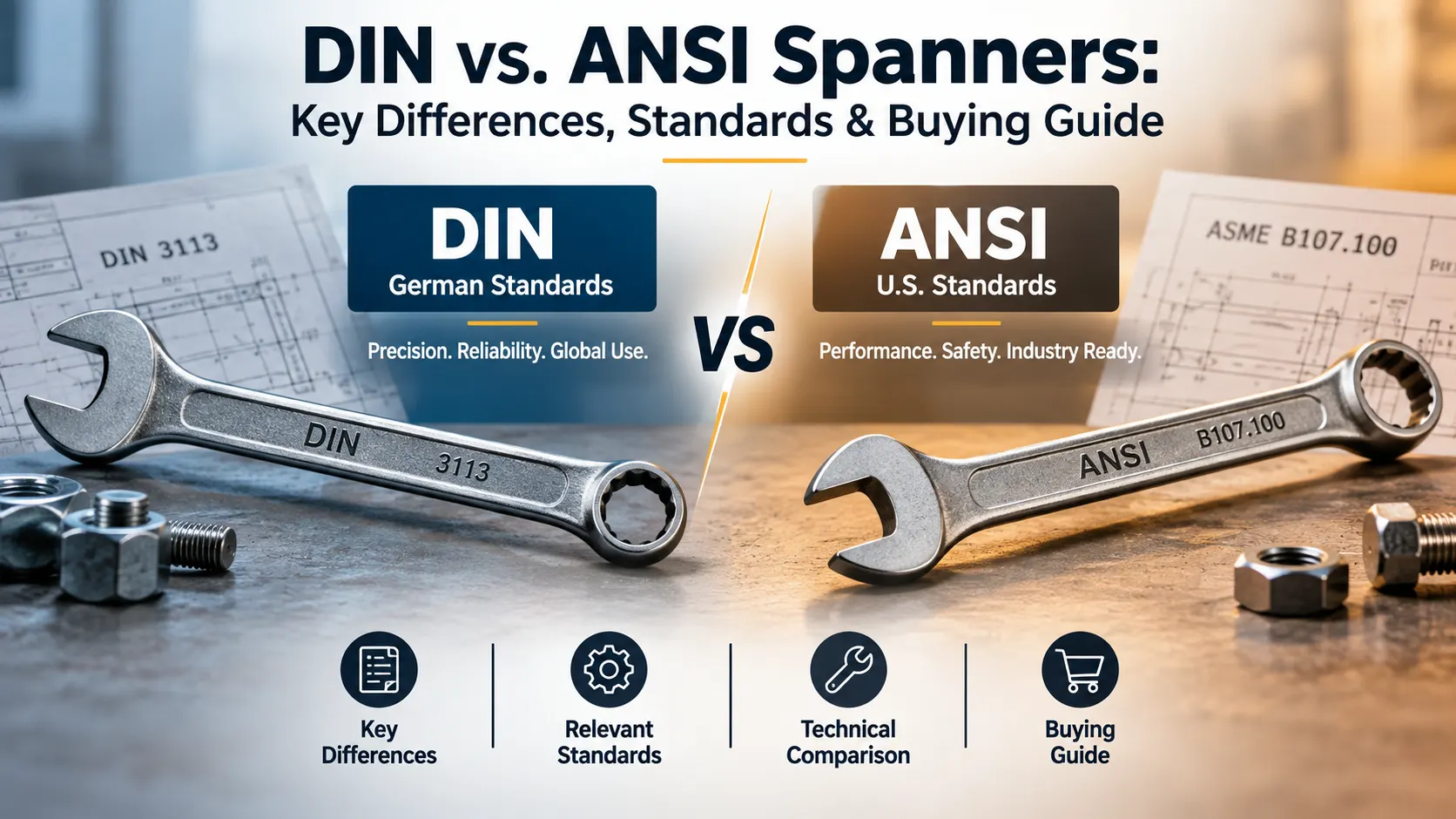DIN vs ANSI spanners standards and key differences