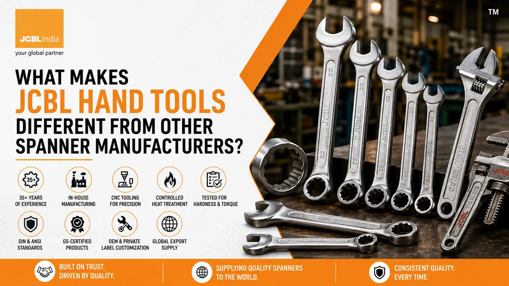 What makes JCBL Hand Tools different from other spanner manufacturers
