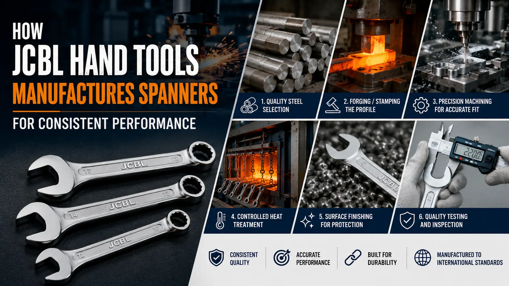 How JCBL Hand Tools manufactures spanners for consistent performance