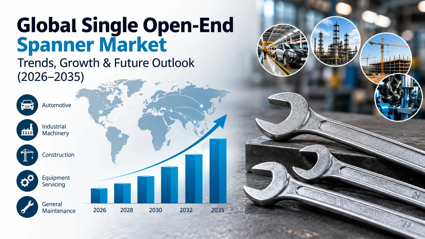Global single open-end spanner market trends, growth forecast, and future outlook for 2026–2035