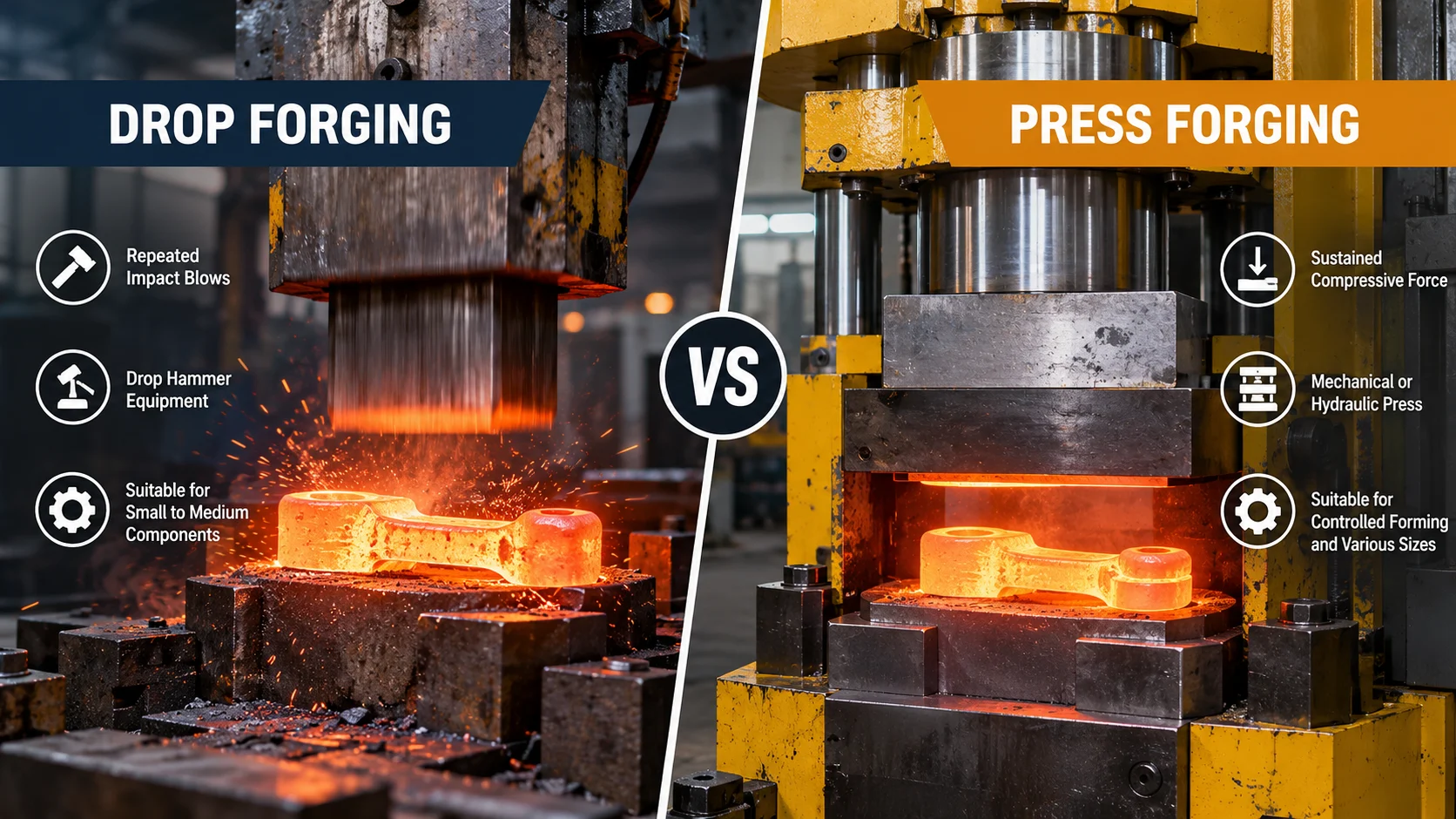 Drop Forging vs Press Forging