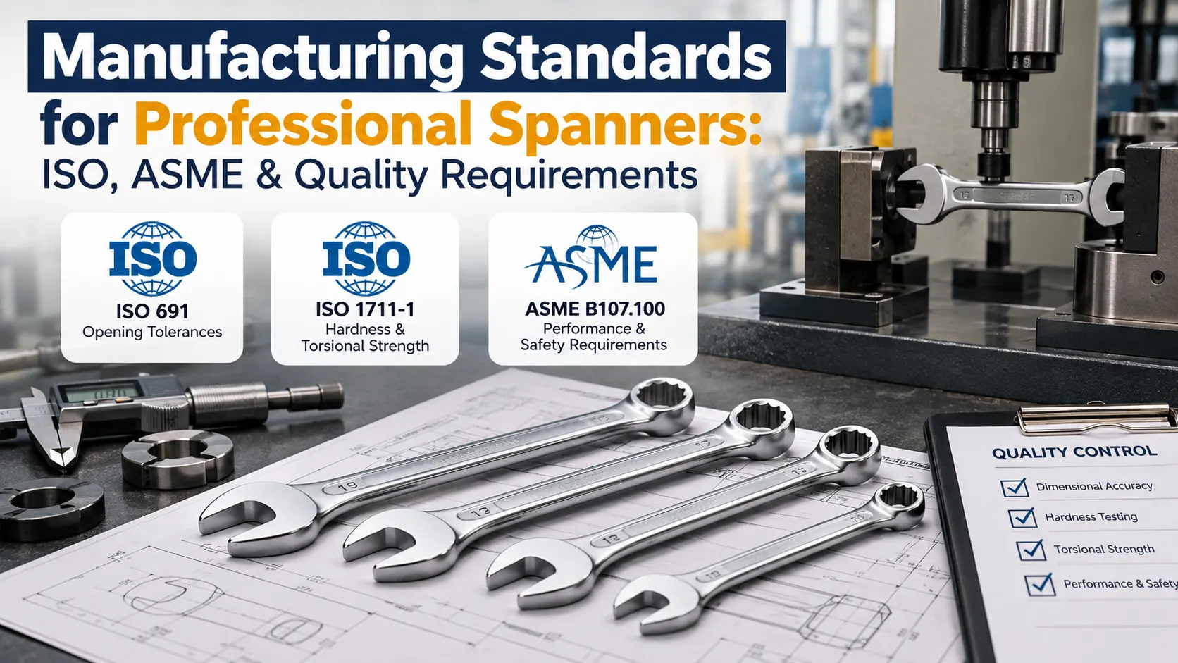 Professional spanner manufacturing standards: ISO, ASME & quality testing